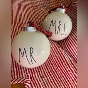 Mr. & Mrs. Rae Dunn ornaments